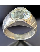 Bague Aigue marine Argent 925 Taille 54 (s)