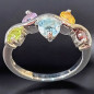 Bague Topaze bleue Améthyste Citrine Grenat Péridot  Argent 925 (s)