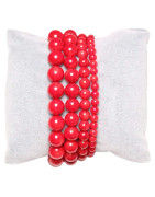 Bracelet Bambou de la mer Rouge teinté pierres rondes