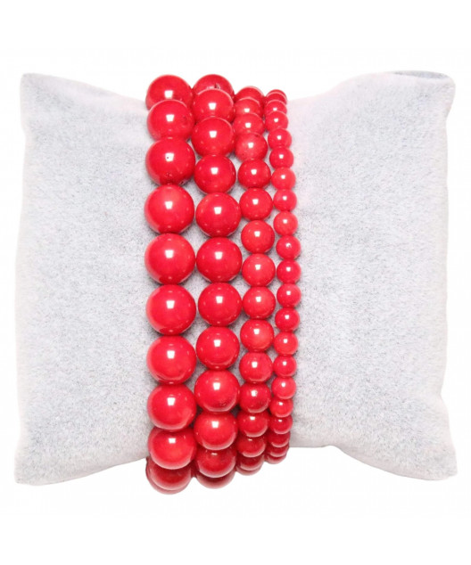 Bracelet Bambou de la mer Rouge teinté pierres rondes