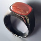 Bague Sardonyx Acier inox noir Taille 64 (s)