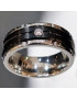Anneau Zirconium Acier Titane Taille 63 (s)