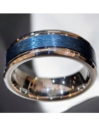 Anneau Acier bleu Taille 57 (s)