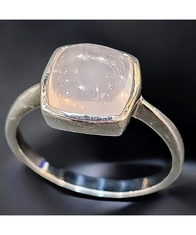Bague Quartz rose Argent 925 Taille 58 (s)