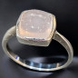 Bague Quartz rose Argent 925 Taille 58 (s)