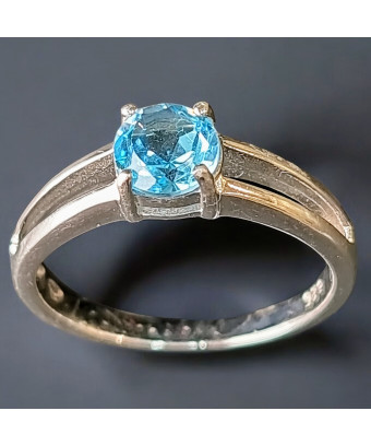 Bague Topaze bleue Argent...