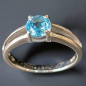 Bague Topaze bleue Argent 925 Taille 58 (s)