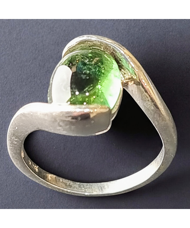 Bague Tourmaline verte Argent 925 Taille 52 (s)