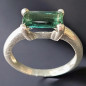 Bague Tourmaline verte Argent 925 Taille 53 (s)
