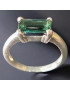 Bague Tourmaline verte Argent 925 Taille 53 (s)