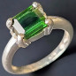 Bague Tourmaline verte Argent 925 Taille 53 (s)