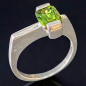 Bague Tourmaline verte Argent 925 Taille 54 (s)