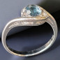 Bague Tourmaline indigolite Argent 925 Taille 58 (s)