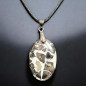 Pendentif Septaria noire Ovale avec Cordon réglable (s)