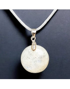 Pendentif Pierre de lune avec Cordon réglable (s)