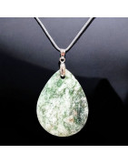 Pendentif Agate Arbre Ovale avec Cordon réglable (s)