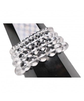 Bracelet Cristal de roche Pierres rondes (s)