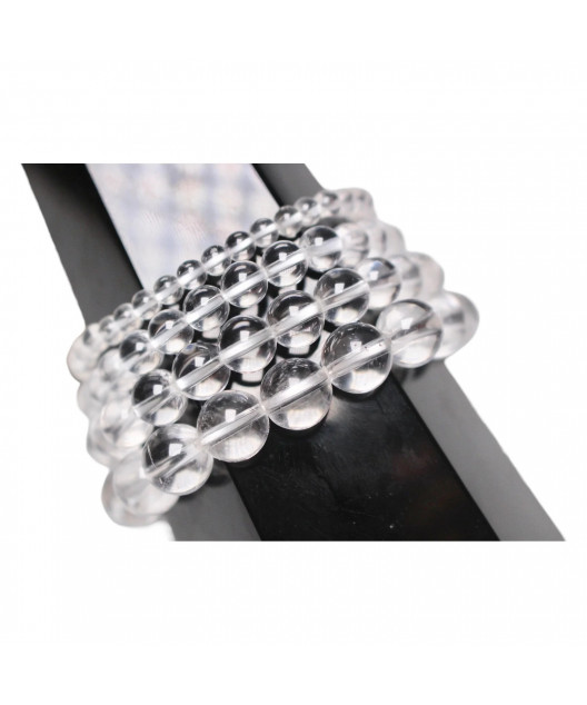Bracelet Cristal de Roche Pierres Rondes