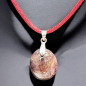 Pendentif Rubis Ovale sur cordon réglable (s)