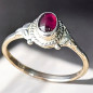 Bague Grenat Argent 925 Taille 58 (s)