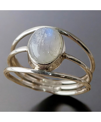 Bague Pierre de lune Argent 925 Taille 64 (s)