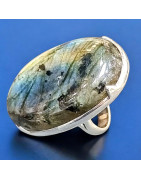 Bague Labradorite Argent 925 Taille 54 (s)