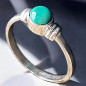 Bague Malachite Argent 925 Taille 54 (s)