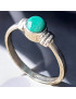 Bague Malachite Argent 925 Taille 54 (s)