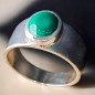 Bague Malachite Argent 925 Taille 62 (s)