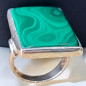 Bague Malachite Argent 925 Taille 64 (s)