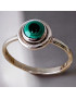 Bague Malachite Argent 925 Taille 66 (s)