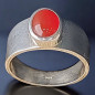 Bague Agate de feu Argent 925 Taille 62 (s)