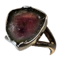 Bague tourmaline melon d'eau argent 925 Taille 52