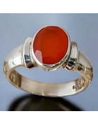 Bague Agate de feu Argent 925 Taille 52 (s)