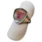 Bague tourmaline melon d'eau argent 925 Taille 52