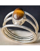 Bague Œil de tigre Argent 925 Taille 54 (s)
