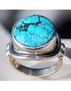 Bague Turquoise Argent 925 Taille 52 (s)