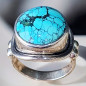 Bague Turquoise Argent 925 Taille 52 (s)