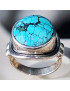 Bague Turquoise Argent 925 Taille 52 (s)