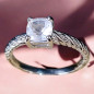 Bague Quartz rose Argent 925 Taille 58 (s)