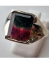 Bague tourmaline melon d'eau argent 925 Taille 53