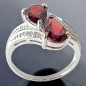 Bague Grenat Or gris et Diamants Taille 54 et sur mesure (s)