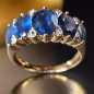 Bague Saphir et Diamant Or 18 carats Taille 55 et sur mesure