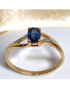Bague Saphir et Diamants Or 18 carats Taille 55 et sur mesure (s)