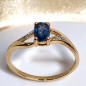 Bague Saphir et Diamants Or 18 carats Taille 55 et sur mesure (s)