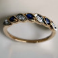 Bague Anneau Saphir et Diamants Or 18 carats Taille 54 et sur mesure (s)