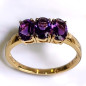 Bague Améthyste et Diamants Or 18 carats Taille 54 et sur mesure (s)