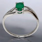 Bague Emeraude et Diamants Or gris Taille 53 et sur mesure (s)