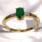 Bague Emeraude et Diamants Or Taille 53 et sur mesure (s)