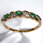Bague Anneau Emeraude et Diamants Or Taille 53 et sur mesure (s)